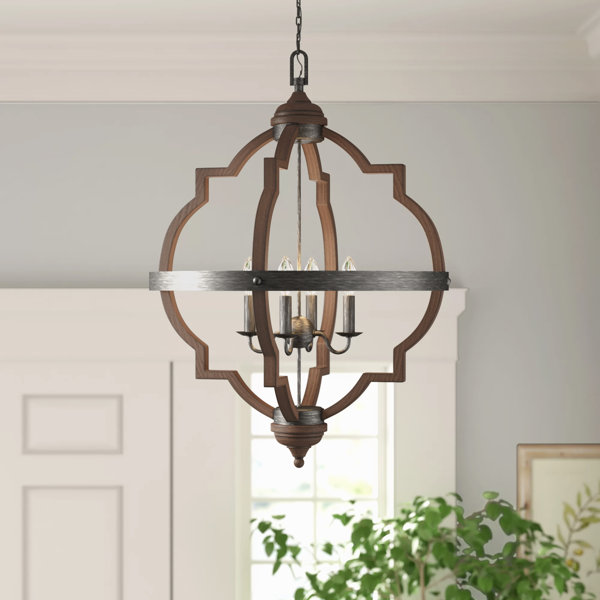 Forney 4 Light Lantern Geometric Chandelier Reviews Birch Lane