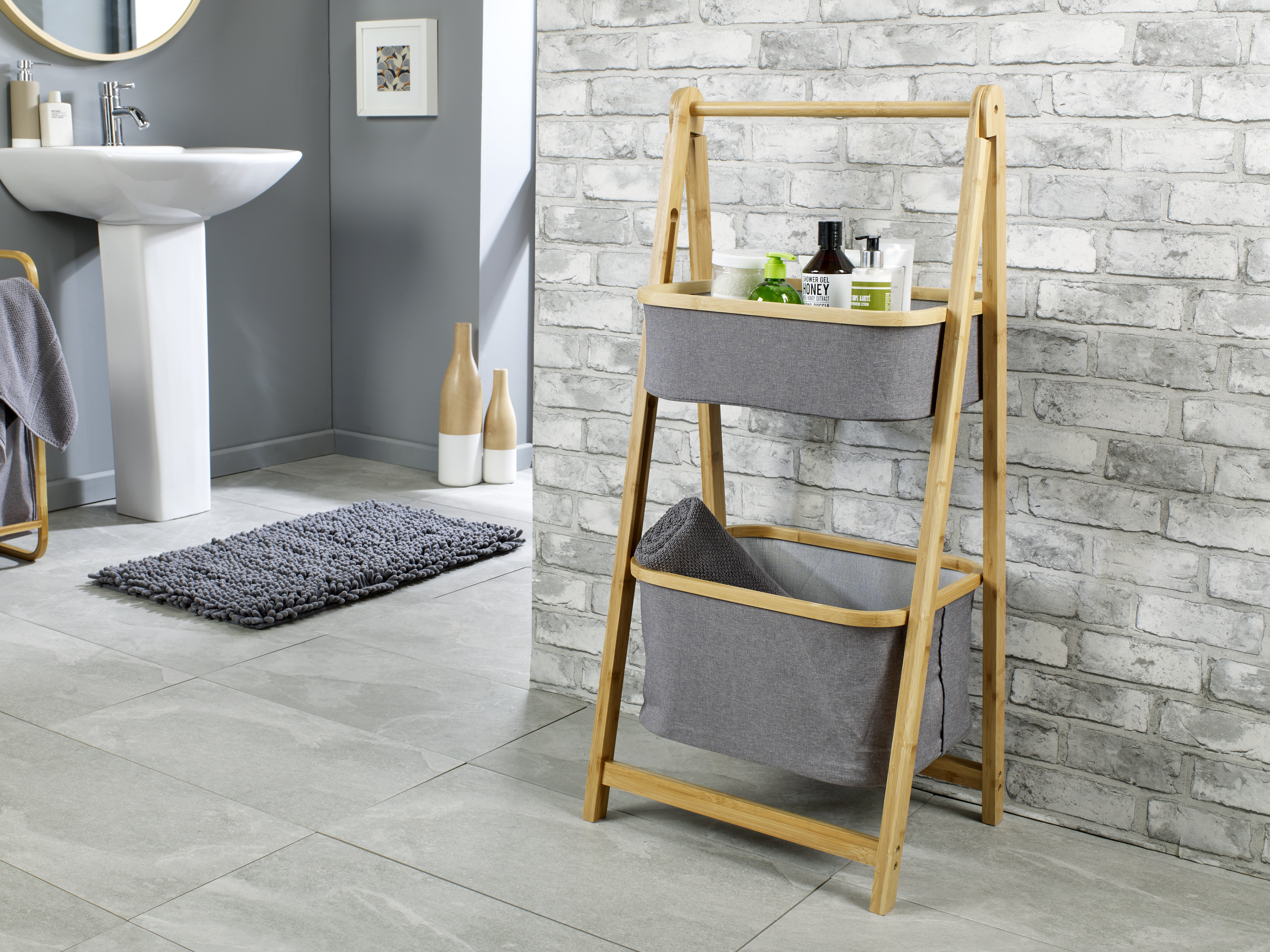 Norden Home Mcgee 445cm W X 975cm H X 35cm D Free Standing Bathroom Shelves Wayfaircouk