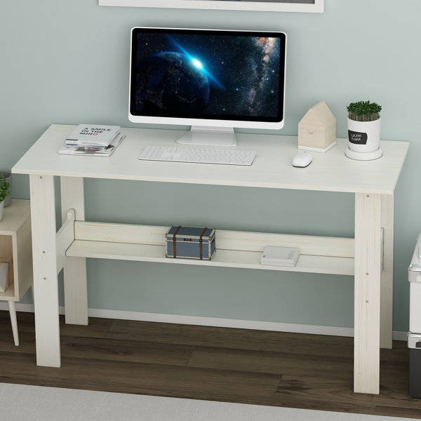 Ebern Designs Computer Desk With Bookshelf, Large Space ...