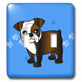 3drose I Love Dogs Dachshund 2 Gang Toggle Light Switch Wall Plate