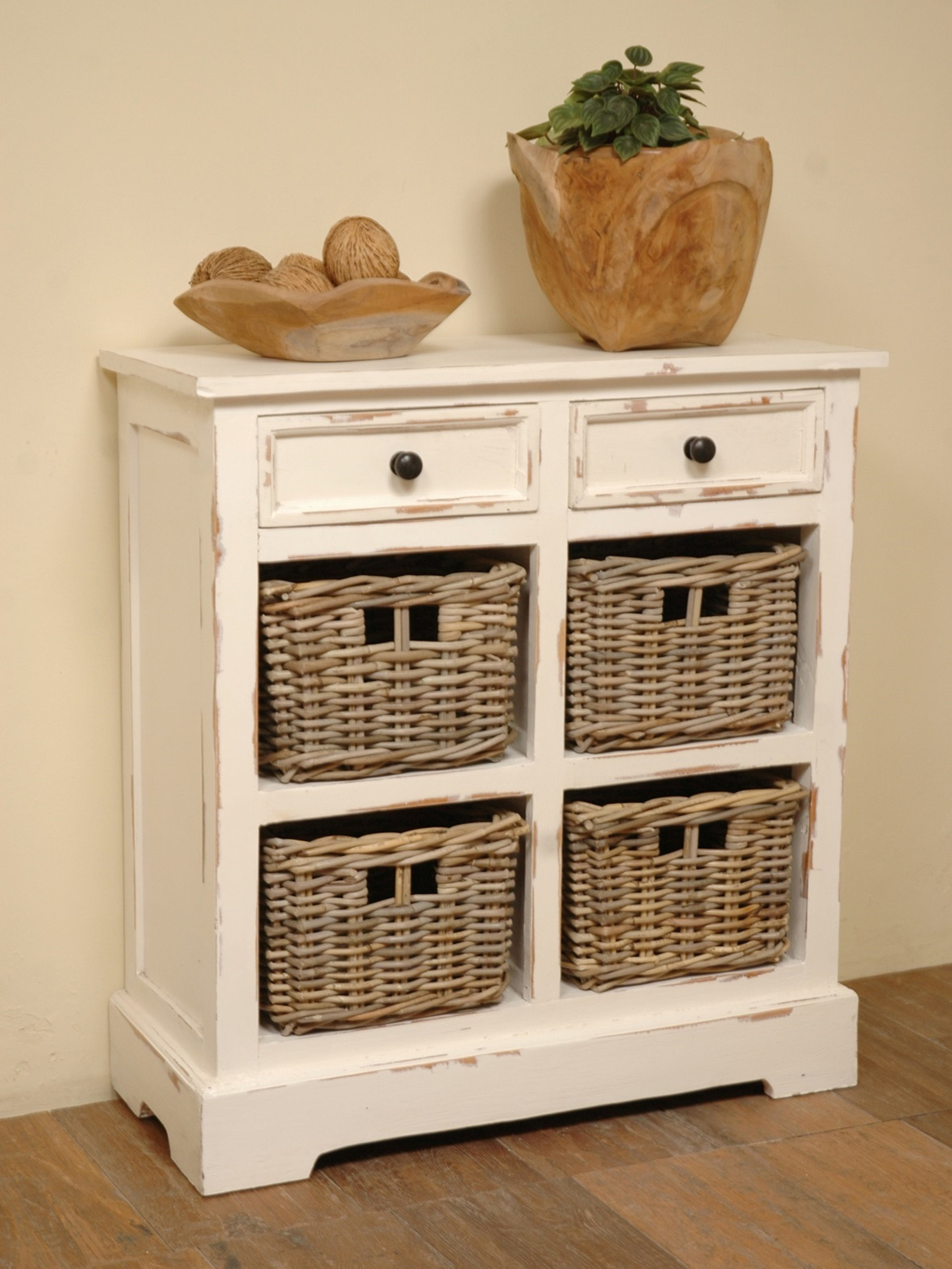 August Grove Brown White Storage Rack With Baskets Wayfair August Grove Brown White Storage Rack
