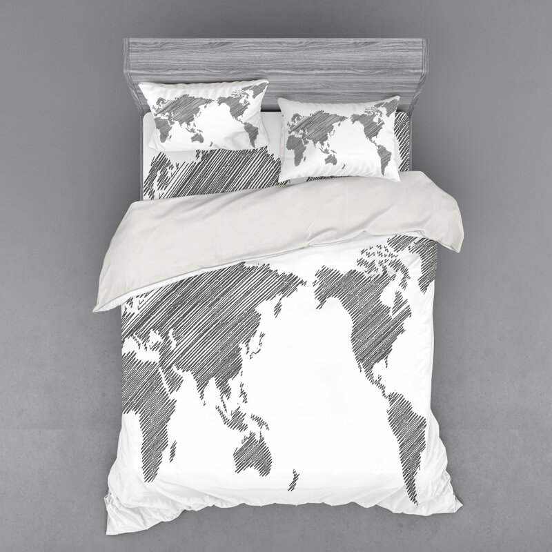 world map bedding