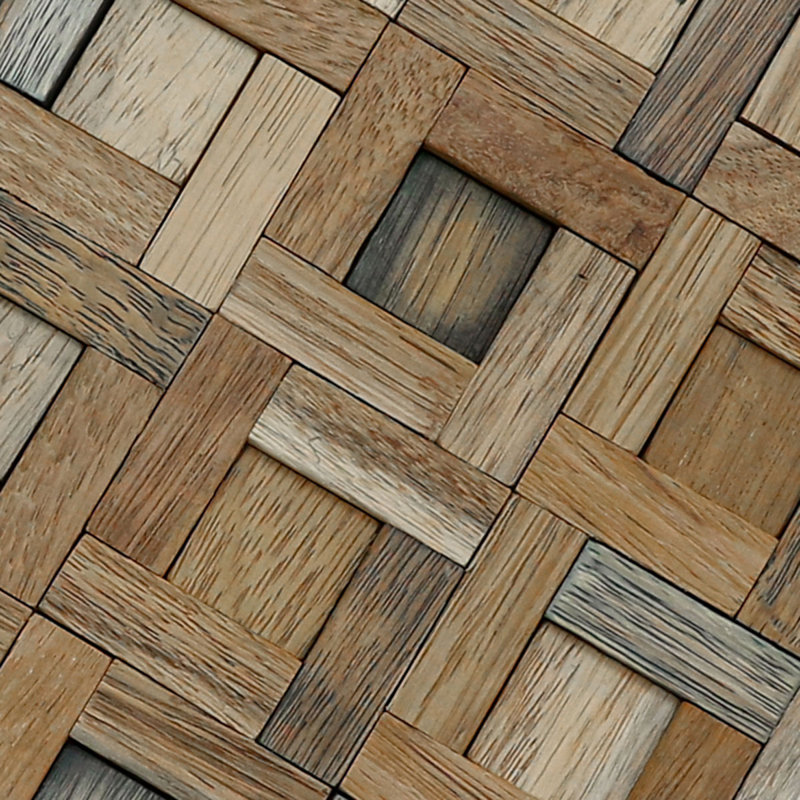 Ekena Millwork Freeport Boat Wood Mosaic 12 X 12 Wood Look Tile