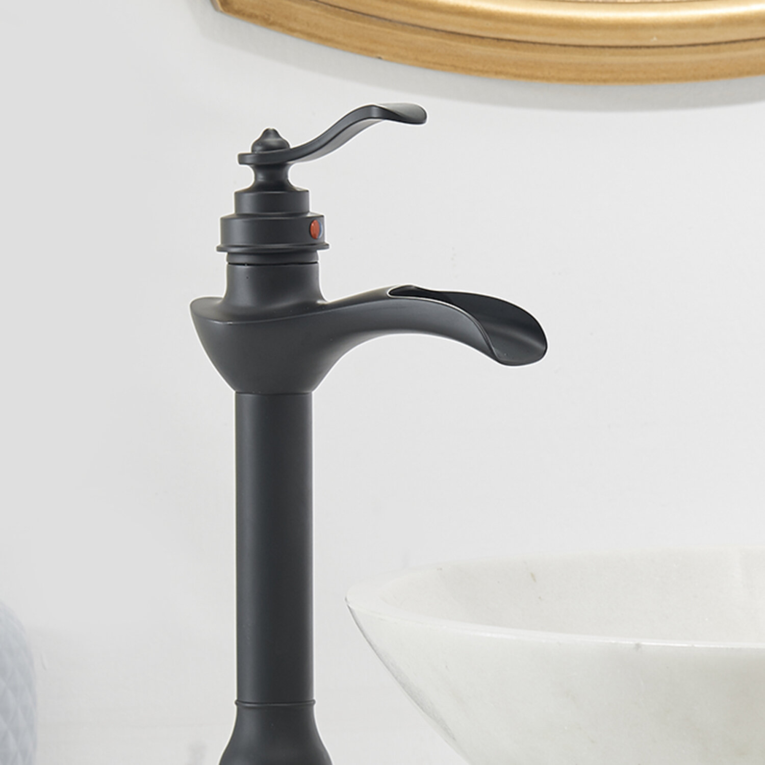 Bundle - 3 Items: Vessel Sink, Vessel Faucet and Pop-Up Drain 640 Crystal Antique Bronze Bathroom 718 Vessel Faucet Ensemble