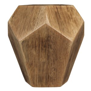 Short Wood Table Vase