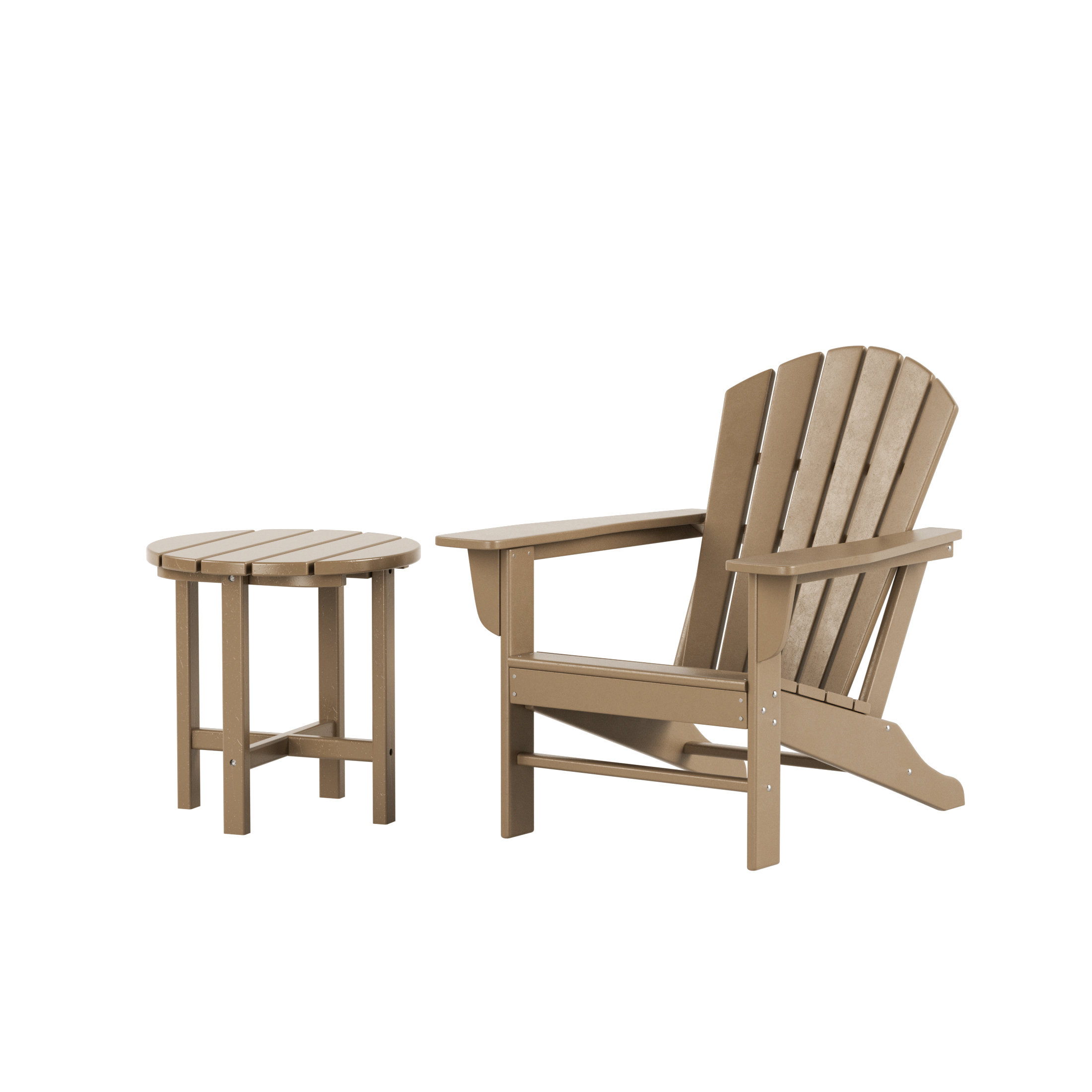 Highland Dunes Crayford Plastic/Resin Adirondack Chair with Table Wayfair