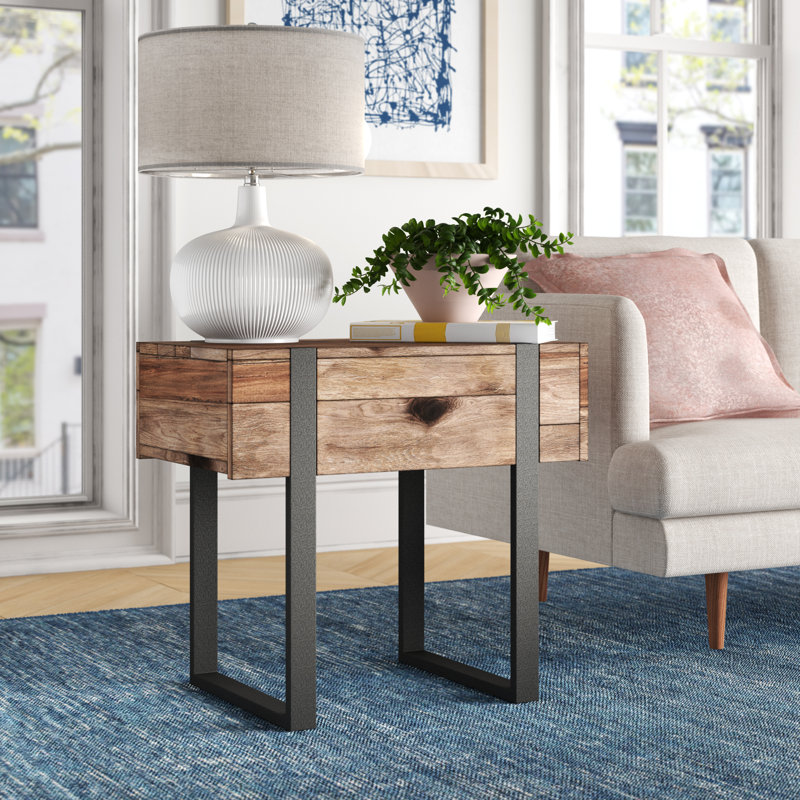 Foundstone Langdon Modern Sled End Table Reviews Wayfair