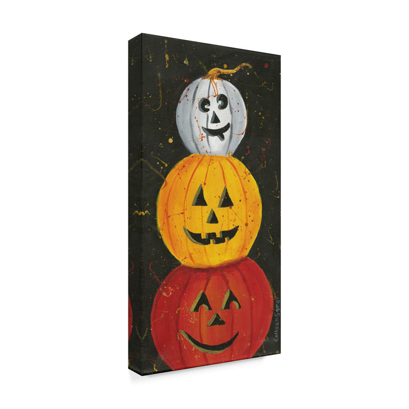 The Holiday Aisle Pumpkins In Color Acrylic Painting Print On
