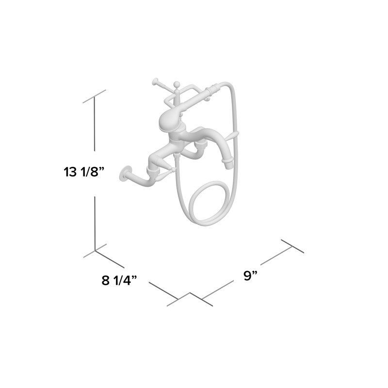 Kohler Finial Traditional Double Handle Wall Mounted Roman Tub Faucet Withhandshower Perigold