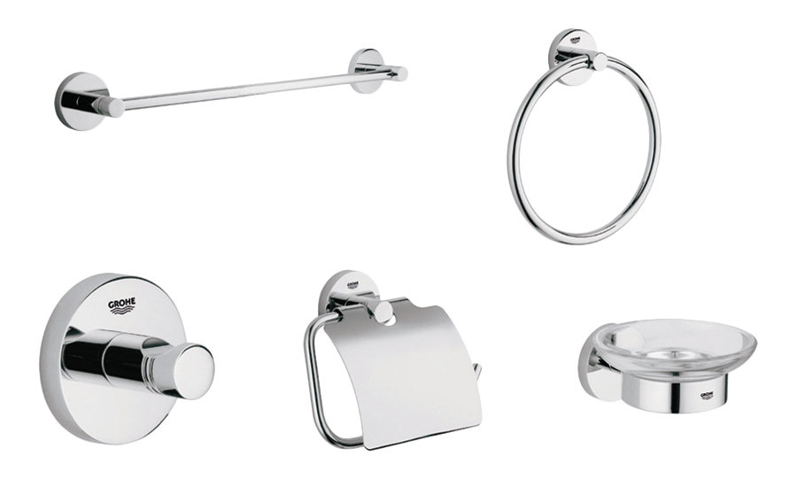 Bathroom Hardware grohe essentials 5 piece bathroom hardware set & reviews | wayfair Bathroom Hardware grohe essentials 5 piece bathroom hardware set & reviews | wayfair