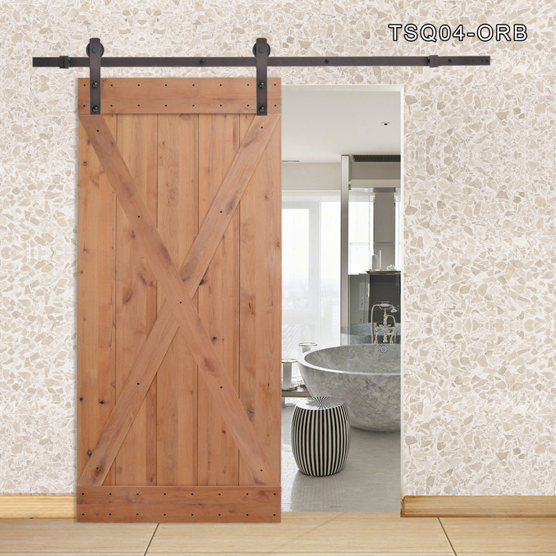 Calhome Paneled Wood Finish Barn Door With Installation Hardware