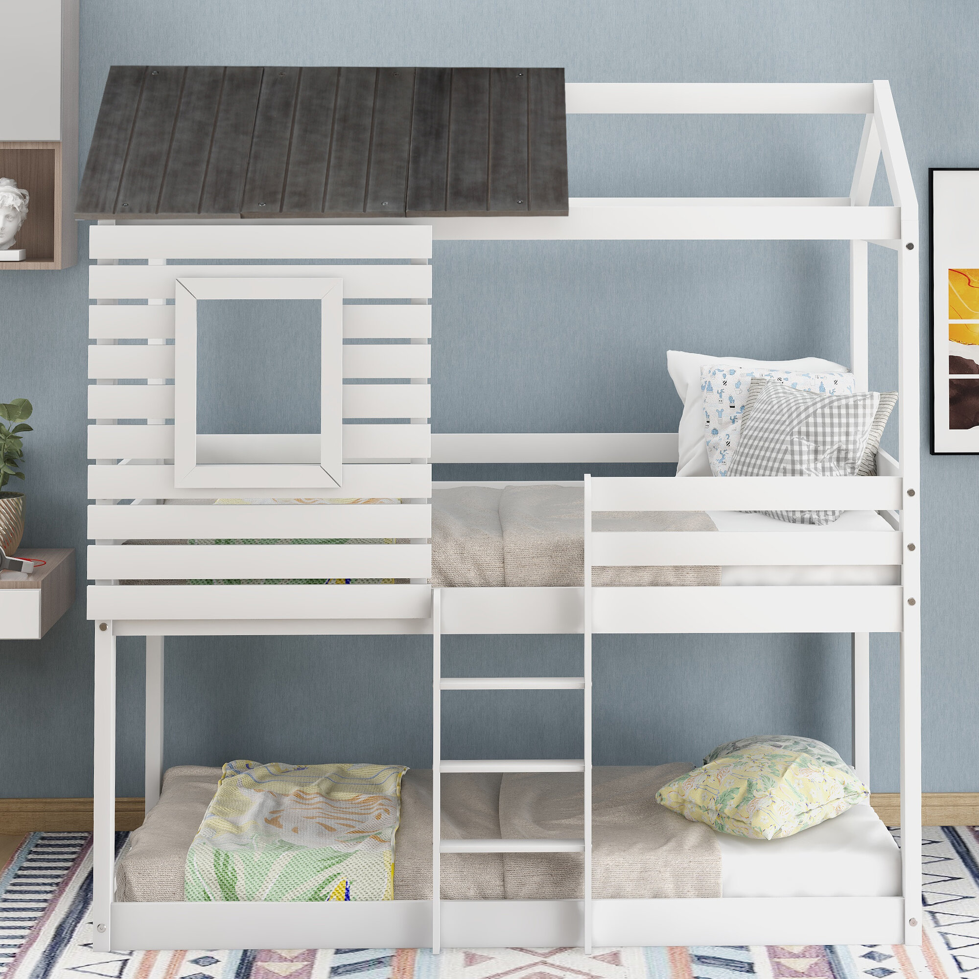 harper twin low loft bed