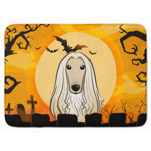 Halloween Afghan Hound Memory Foam Bath Rug