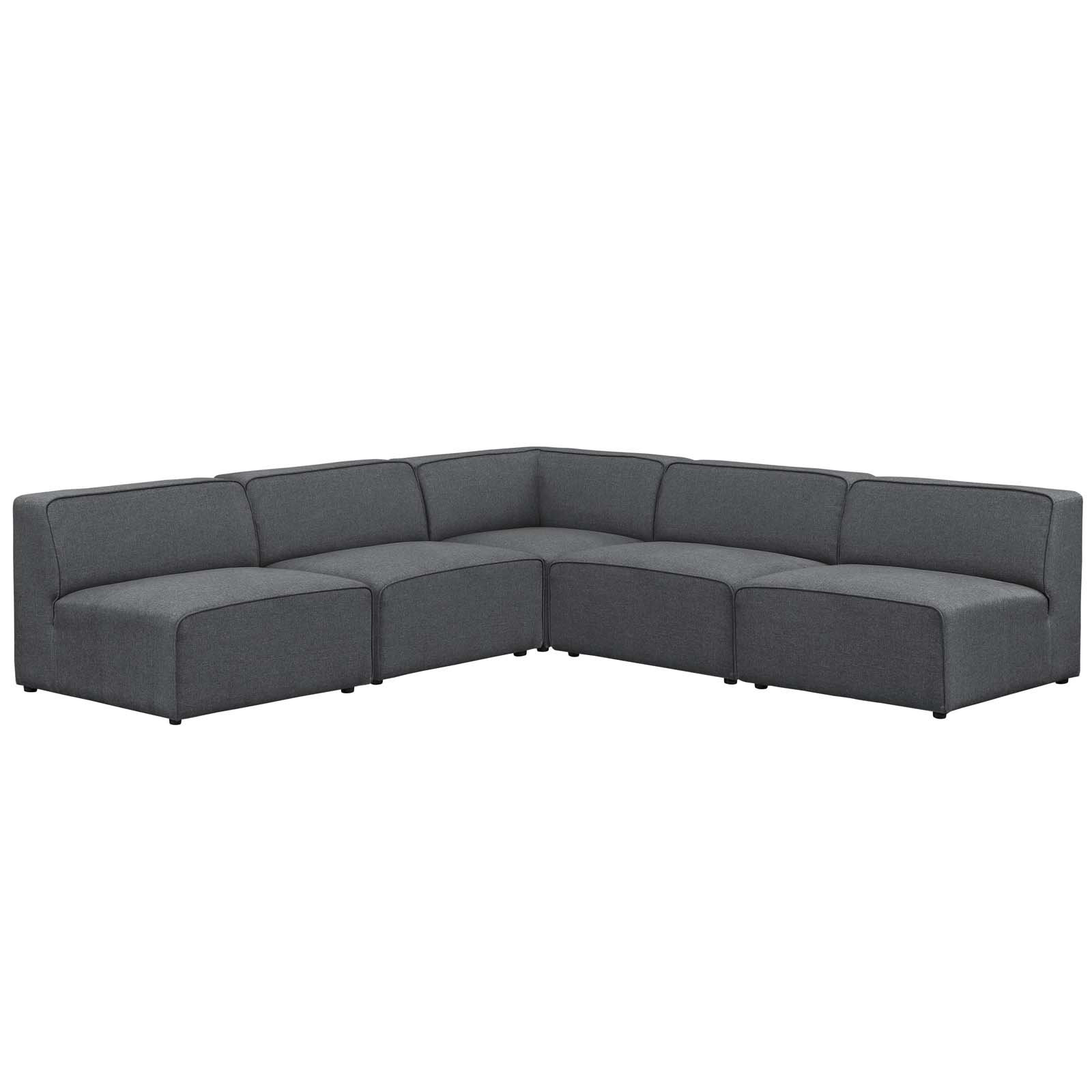 Crick Symmetrical 5 Piece Upholstered Sectional Sofa