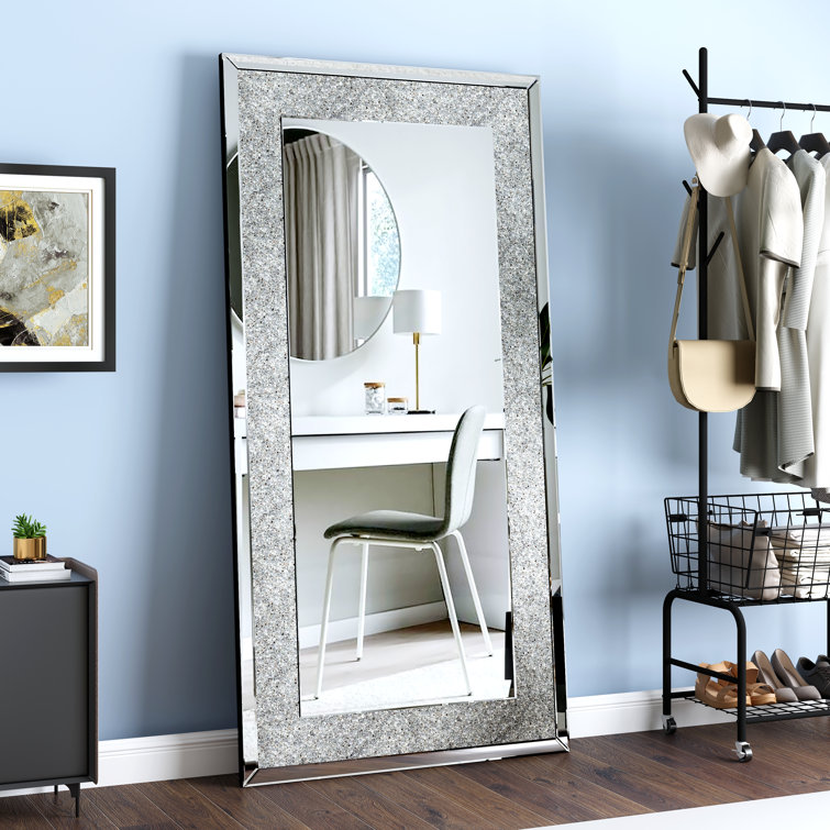 Everly Quinn Casmer Rectangle Glass Full Length Mirror & Reviews | Wayfair