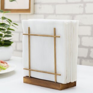 Rustic Dark Gray Wood Fence Design Napkin Holder Tabletop Paper Towel Dispenser 