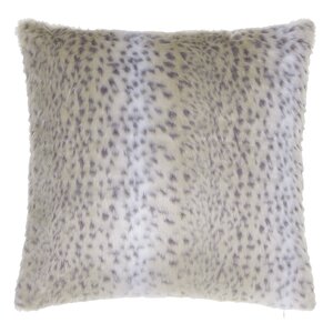 Aaryahi Leopard Faux Fur Throw Pillow