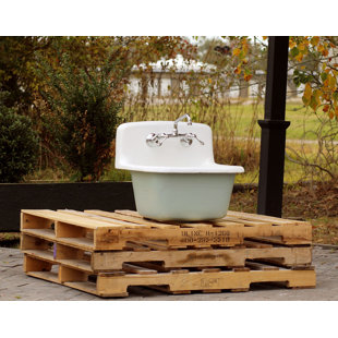 Find The Perfect Laundry Utility Sinks Wayfair Mcgrane 22 L X 18 W Wall Mount Laundry Sink With Faucet