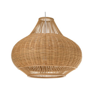 Wicker Rattan Pendant Light Wayfair Wicker Pear 1 Light Globe Pendant