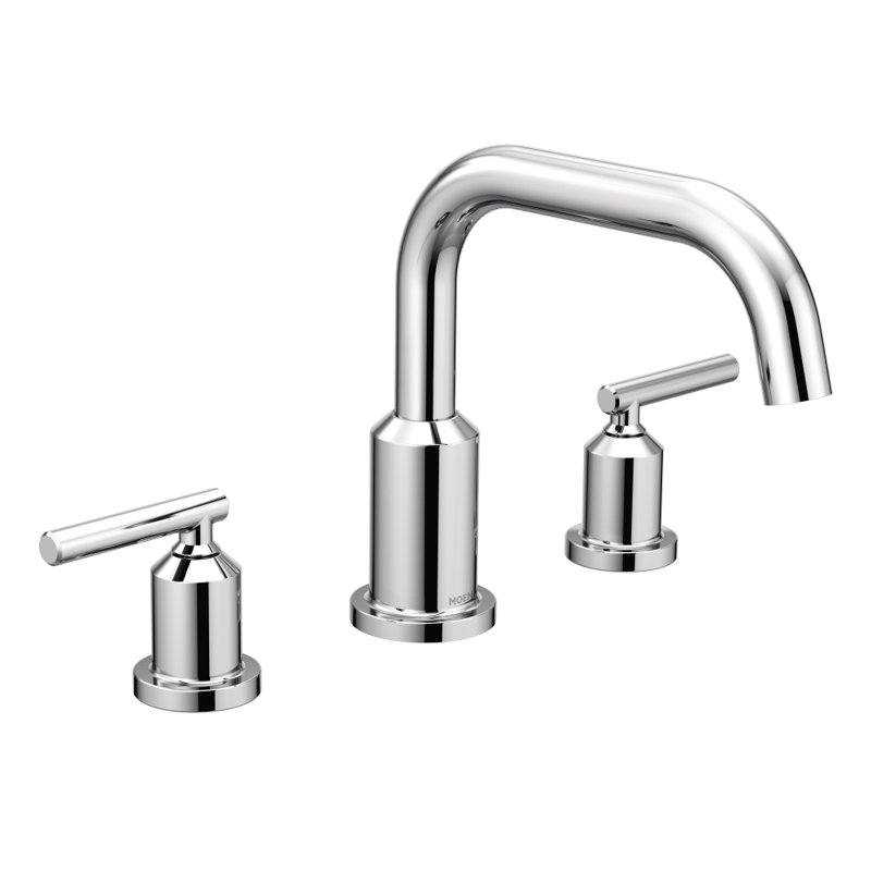 T961 Moen Gibson Double Handle Deck Mount Roman Tub Faucet