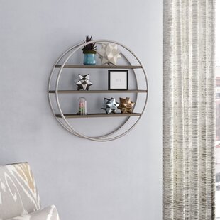 Color : Black WYXIAN 4 Tier Round Wall Shelf with Storage Metal Circular Shelves Unit Display Decorative Shelves for Living Rooms