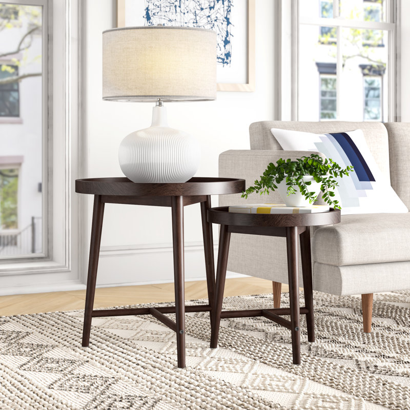 Foundstone Arthur 2 Piece Tray Top 3 Legs Nesting Tables Reviews Wayfair
