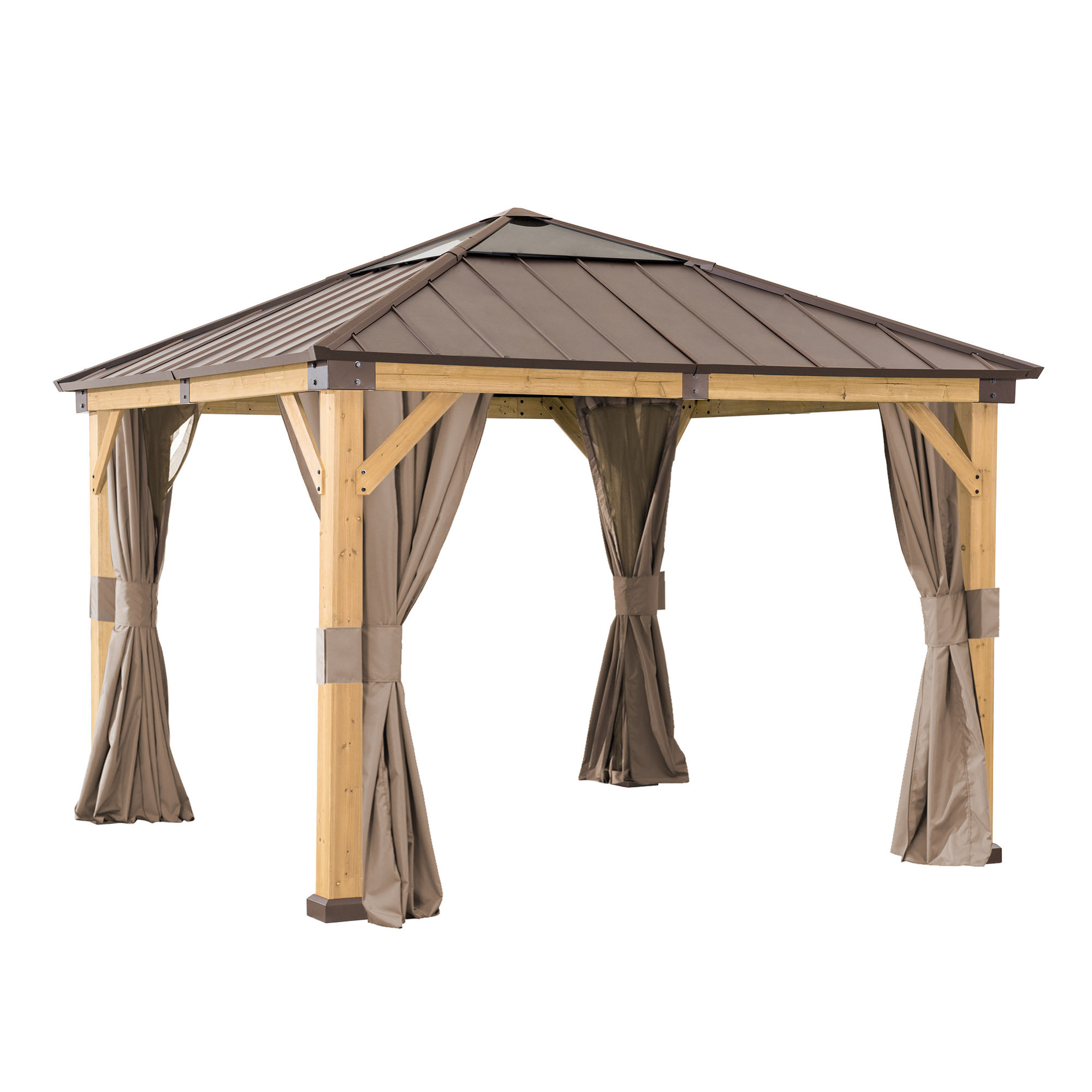 Sunjoy Universal Curtains and Mosquito Netting for Wood Framed Gazebos