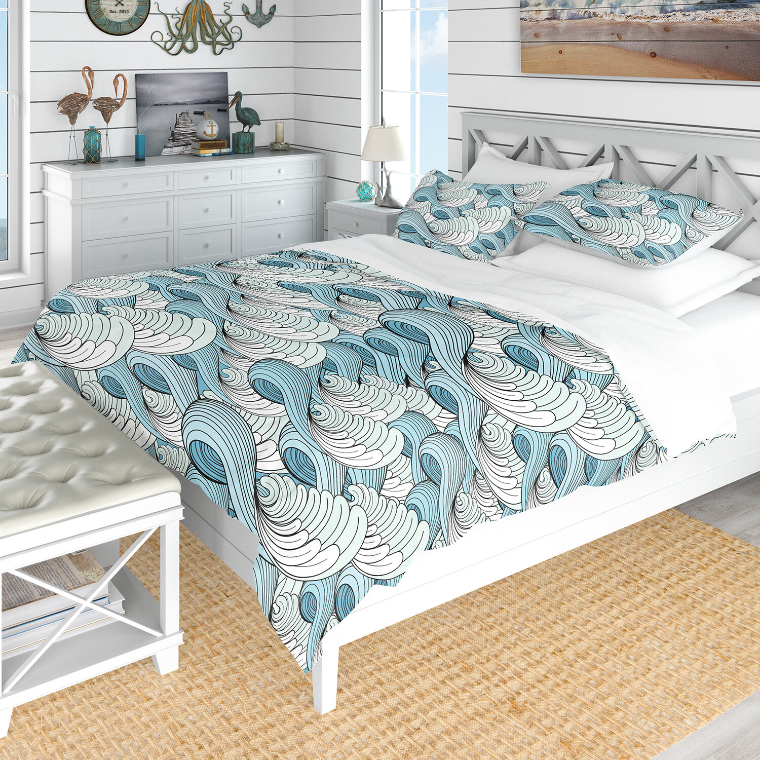 coastal king duvet cover