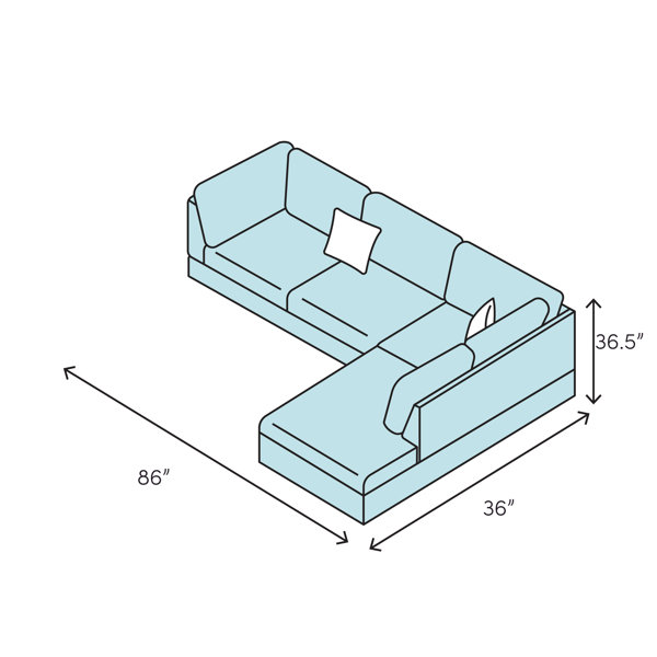 Latitude Run Clingensmith Right Hand Facing Sectional Wayfair