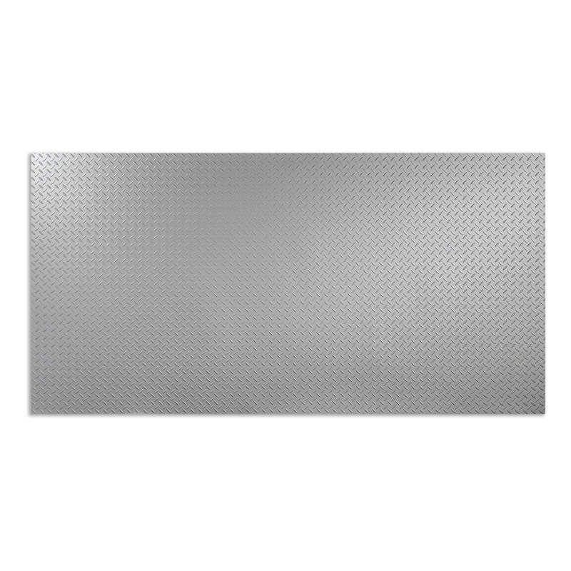 Fasade Diamond Plate 48 X 96 Pvc Wall Paneling In Argent Silver