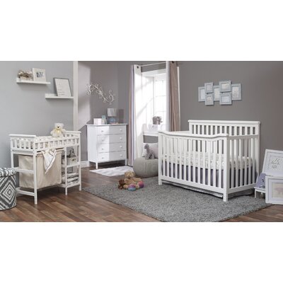 Sorelle Palisades 4 In 1 Convertible 3 Piece Crib Set Color White