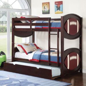 All Star Football Twin over Twin Bunk Bed with Trundle