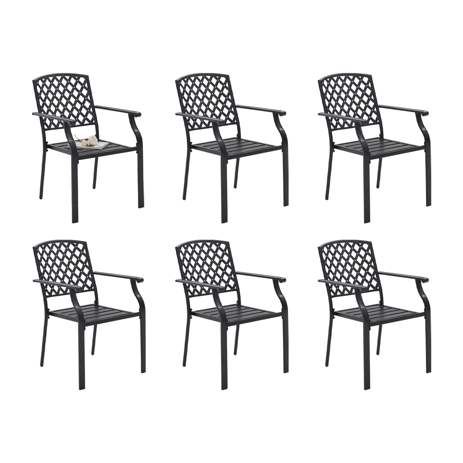 Canora Grey Patio Dining Armchair (Set Of 6) Wayfair