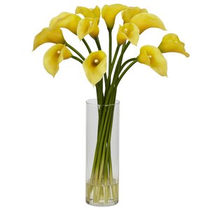Mini Calla Lily Floral Arrangements in Yellow