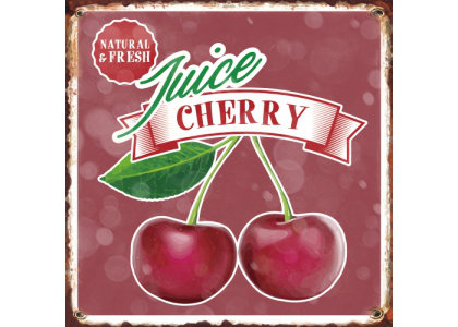 Ebern Designs Natural And Fresh Cherry Print On Metal Wayfair