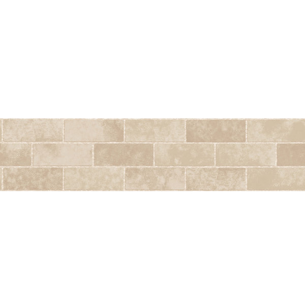 Wallpops 16 3 X 5 9 Stone Tile Peel And Stick Border Wallpaper Reviews Wayfair