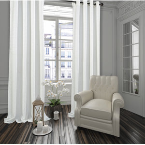 Betio Extra Wide Solid Room Darkening Grommet Curtain Panel Pair (Set of 2)