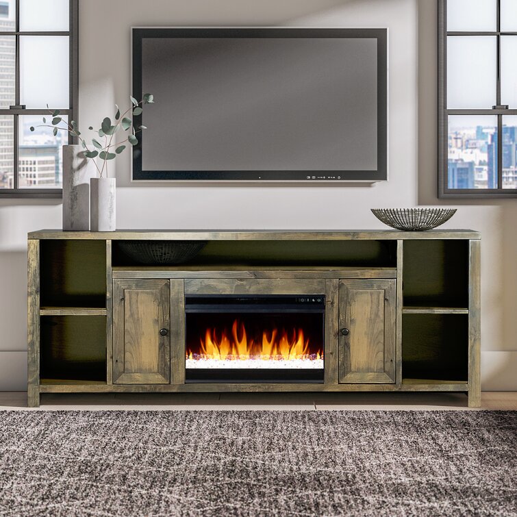 Loon Peak Pullman TV Stand for TVs up to 65" with Electric Fireplace 