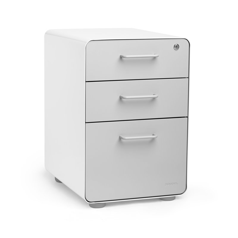 Poppin 3 Drawer Vertical Filing Cabinet Reviews Wayfair