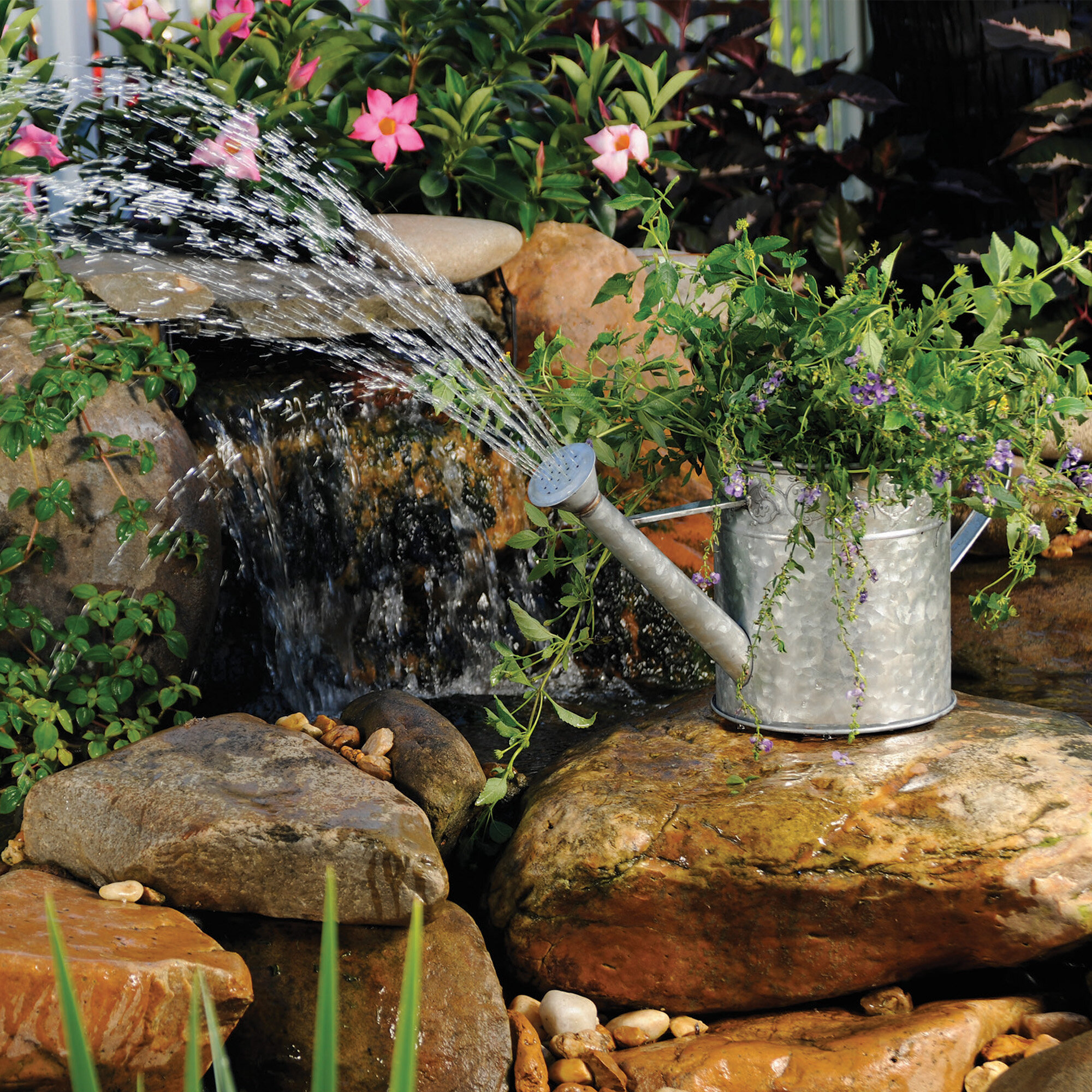 watering can with water coming out