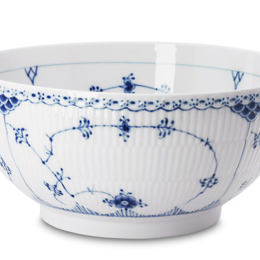 Royal Copenhagen Blue Fluted Half Lace 104 Fl Oz Salad Bowl Perigold