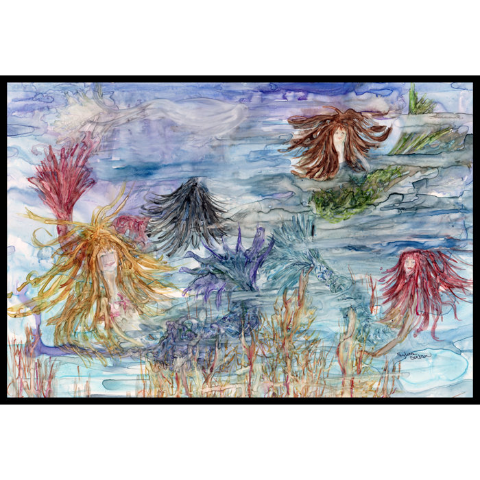 Caroline S Treasures Abstract Mermaid Water Fantasy Outdoor Door