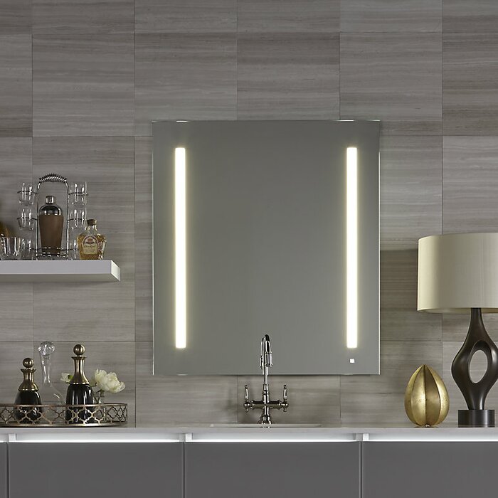 Aio Modern Contemporary Lighted Bathroom Vanity Mirror