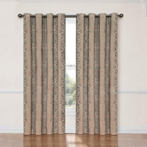 Balnamore Geometric Max Blackout Grommet Single Curtain Panel
