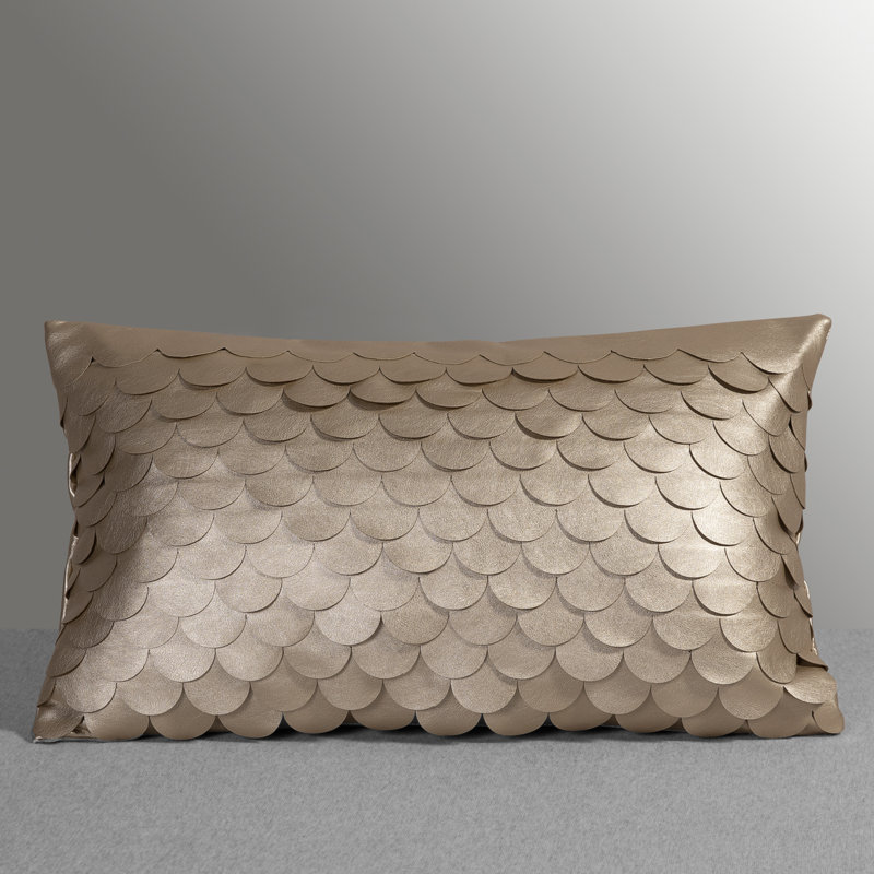 House Of Hampton Carron Indoor Faux Leather Throw Pillow Cover