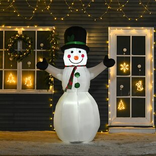 Aufblasbarer Schneemann Figur Santa Außendeko Weihnachtsdekoration Deko 
