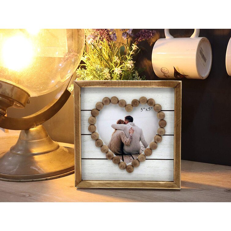 HEART PICTURE FRAME SIGN CHRISTMAS WOODEN OAK HOUSE/GIFT QUALITY WOOD ART