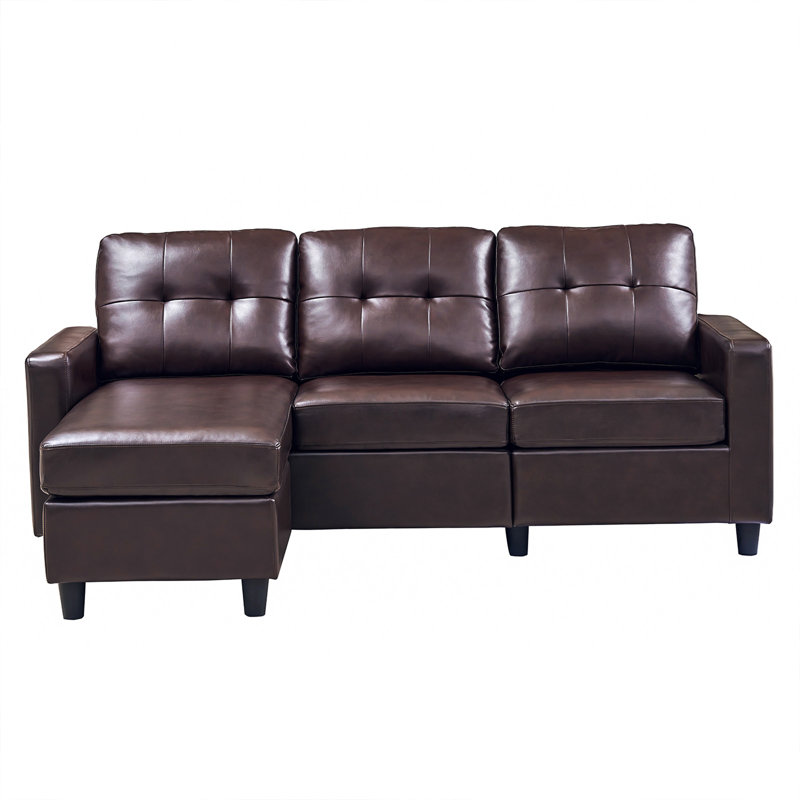 Winston Porter Sylvette 78 5 Reversible Sofa Chaise With Ottoman Reviews Wayfair