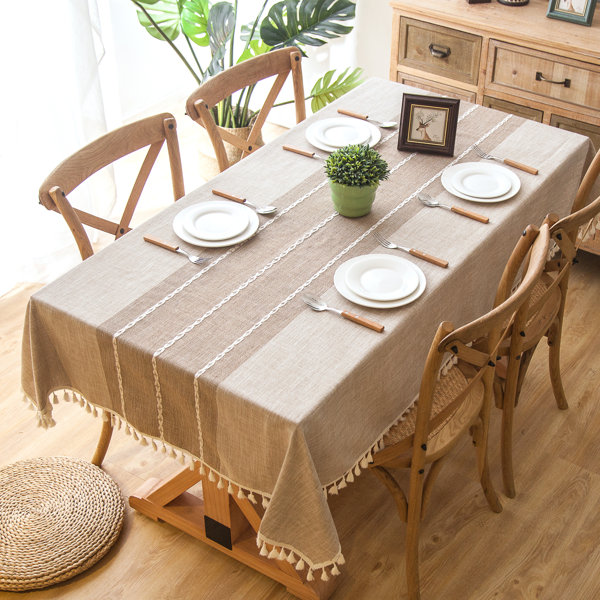 Cotton Tablecloth Dining Home Rectangle Table Cloth Cover Kitchen Tea Deck Decor 