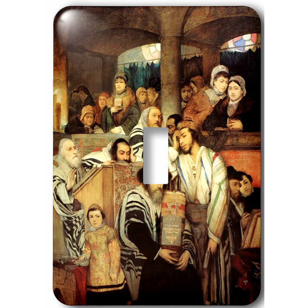3drose Painting Of Jews Praying On Yom Kippur 1 Gang Toggle Light